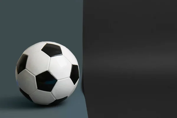 Футбольный Мяч Тёмном Фоне — стоковое фото