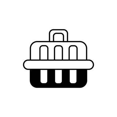 Beyaz arkaplanda hayvan taşıyıcısı