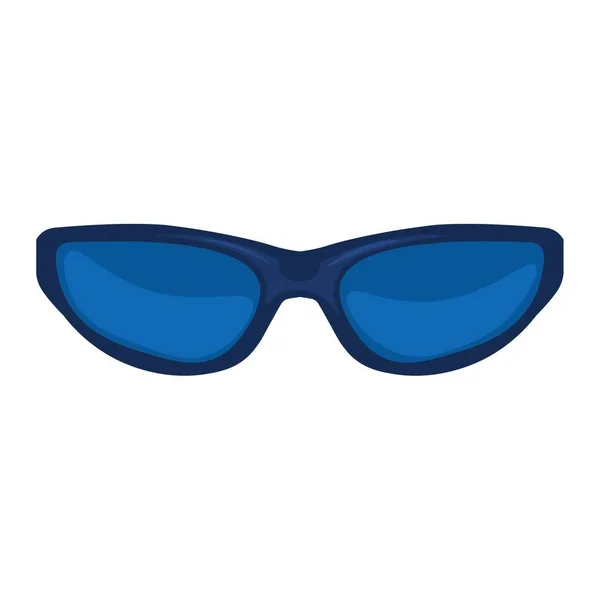 Blå Solglasögon Vit Bakgrund — Stock vektor