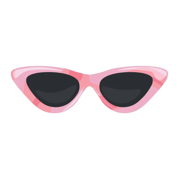Gafas Sol Mujer Sobre Fondo Blanco — Vector de stock