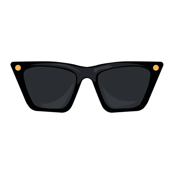 Gafas Sol Negras Sobre Fondo Blanco — Vector de stock
