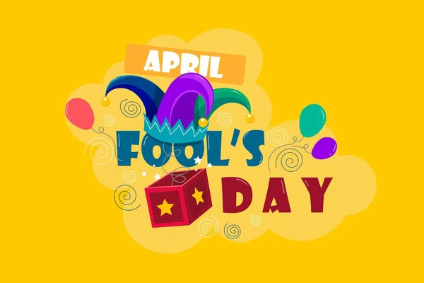Wenskaart Voor April Fool Day Viering — Stockvector