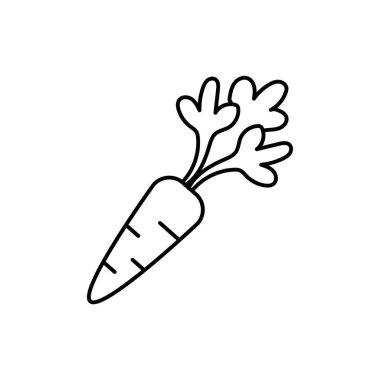 Beyaz arkaplanda tavşana havuç