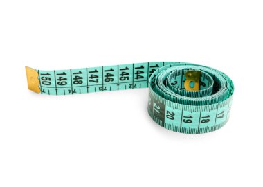 Beyaz arkaplanda izole edilmiş yeni ölçüm bandı