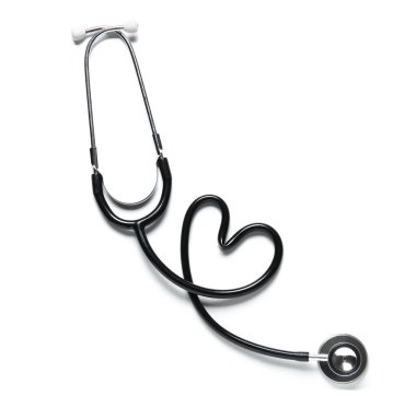 Modern stetoskop beyaz izole