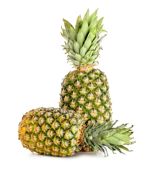 Verse Rijpe Ananas Witte Achtergrond — Stockfoto