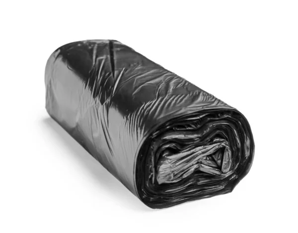Beyaz Arkaplanda Izole Edilmiş Siyah Çöp Torbaları — Stok fotoğraf