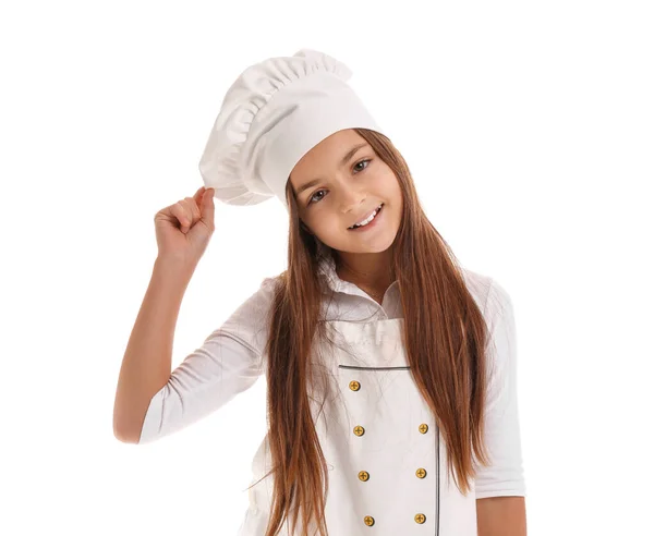 Маленький Пекарь Белом Фоне — стоковое фото