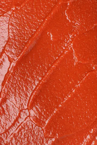 Closeup View Tasty Tomato Paste Background — Stock Photo, Image