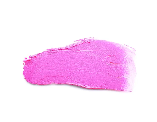 脑卒中的白色背景上的粉色唇膏 — 图库照片