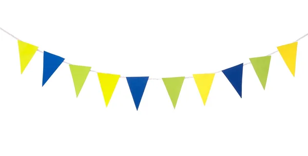Steaguri Colorate Pentru Festa Junina Fundal Alb — Fotografie, imagine de stoc