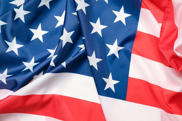 美国国旗为背景 悼念日庆祝活动 — 图库照片