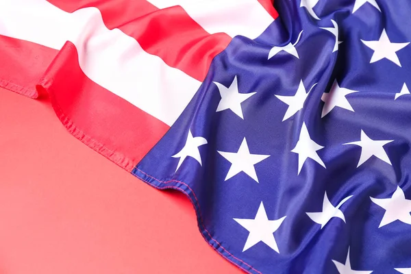 Usa Vlajka Červeném Pozadí Slavnost Memorial Day — Stock fotografie