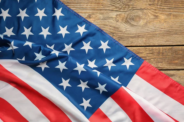 Usa Flag Wooden Background Memorial Day Celebration — Stock Photo, Image