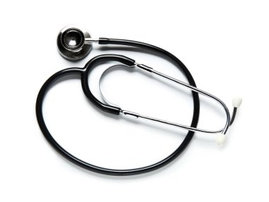Modern stetoskop beyaz izole