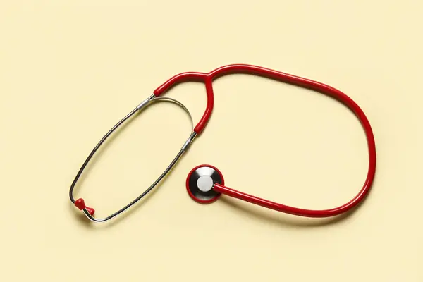 Modern Stethoscope Beige Background — Stock Photo, Image