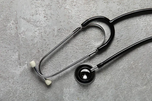 Modern Stethoscope Grey Background — Stock Photo, Image