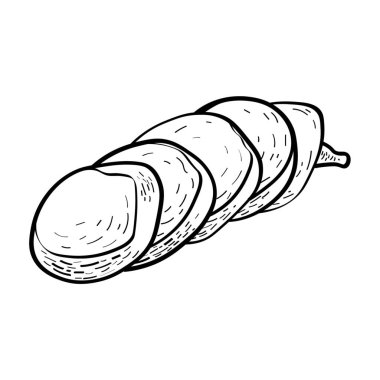 Beyaz arkaplanda turp parçaları