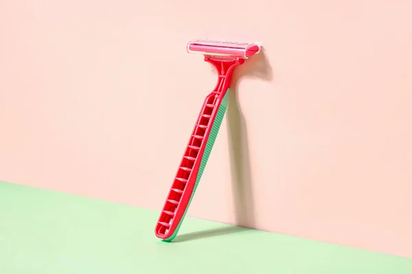 Safety Razor Hair Removal Color Background — Stock Photo, Image