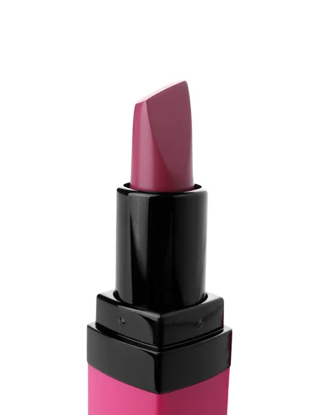 Pink Lipstick White Background Closeup — Stock Photo, Image