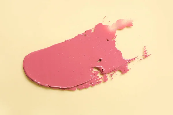 Lipstick Stroke Beige Background — Stock Photo, Image