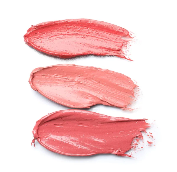 stock image Lipstick strokes on white background