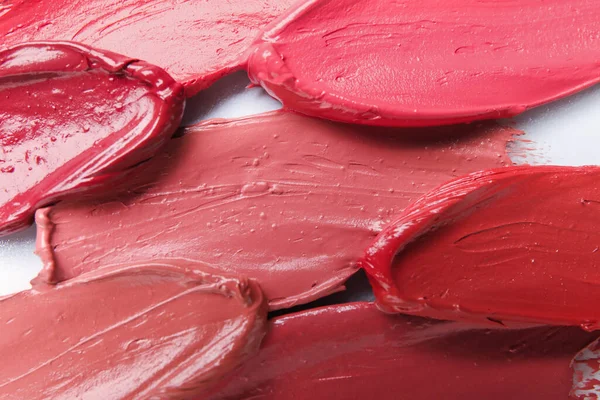 Lipstick Strokes White Background Closeup — Stock Photo, Image