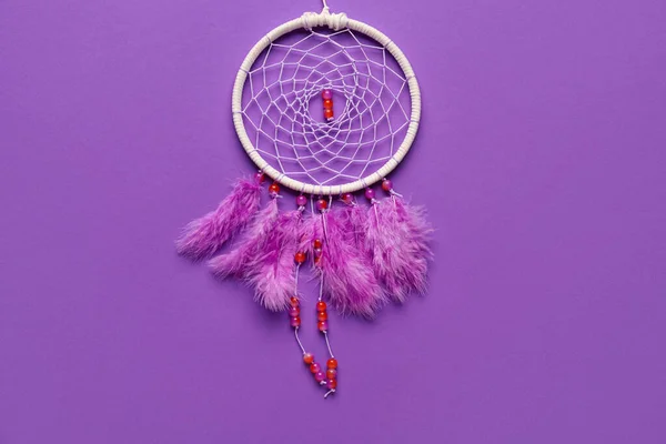Dream Catcher Purple Background — Stock Photo, Image