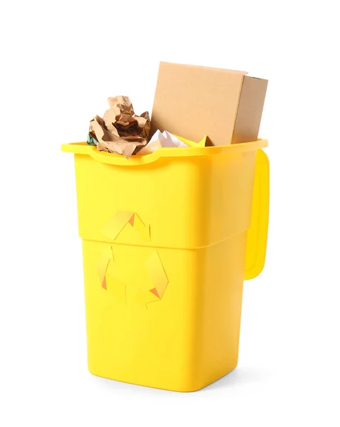 Container Garbage Isolated White Recycling Concept — Stock Photo, Image