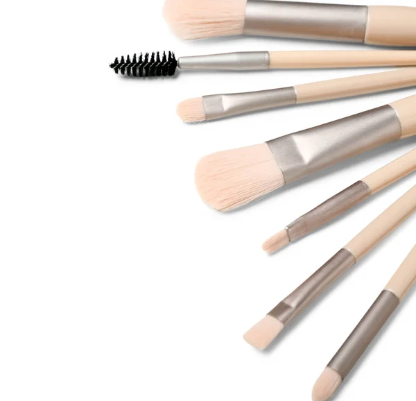 Makeup Brushes White Background — Stock Photo, Image