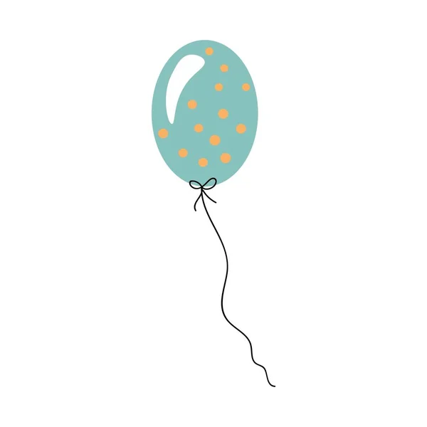 Geburtstagsballon Auf Weißem Hintergrund — Stockvektor