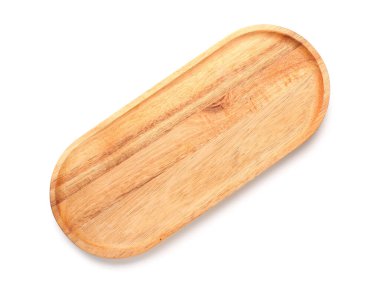 Ahşap mutfak tahtası beyaz arkaplanda izole edilmiş