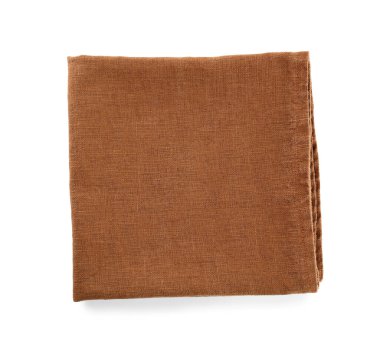 Beyaz arka plan üzerinde izole katlanmış kumaş peçete