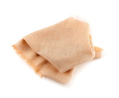 Beyaz arkaplanda kumaş peçete