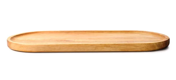 Dřevěná Kuchyňská Deska Izolované Bílém Pozadí — Stock fotografie