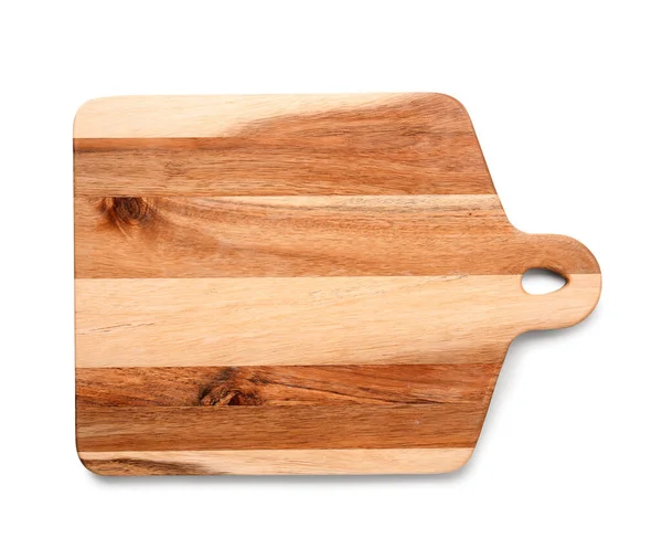 New Wooden Kitchen Board White Background — Stock Photo, Image