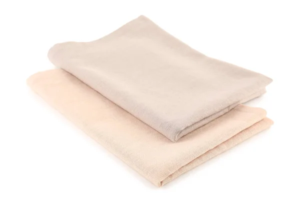 stock image New folded napkins on white background