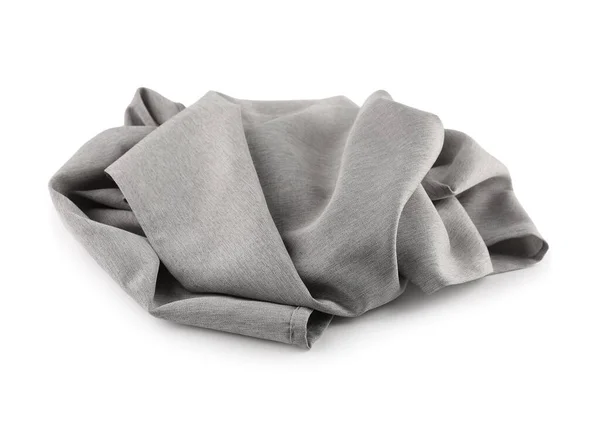 Crumpled Fabric Napkin Isolated White Background — Stock Photo, Image