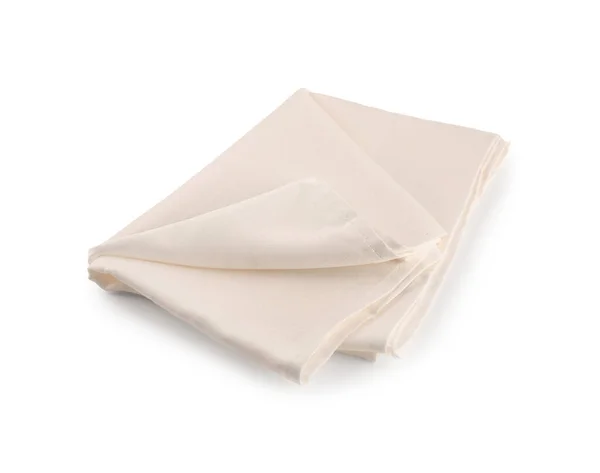 Clean Folded Napkin White Background — Stock Photo, Image