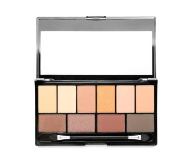 Beyaz arkaplanda fırçası olan göz falı paleti