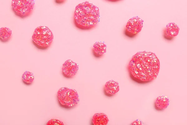 Δείγματα Glitter Ροζ Φόντο — Φωτογραφία Αρχείου