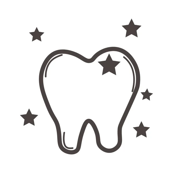 Beyaz Arka Planda Sağlıklı Parlak Dişler — Stok Vektör