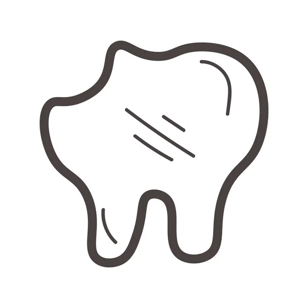 Broken Tooth White Background — Image vectorielle