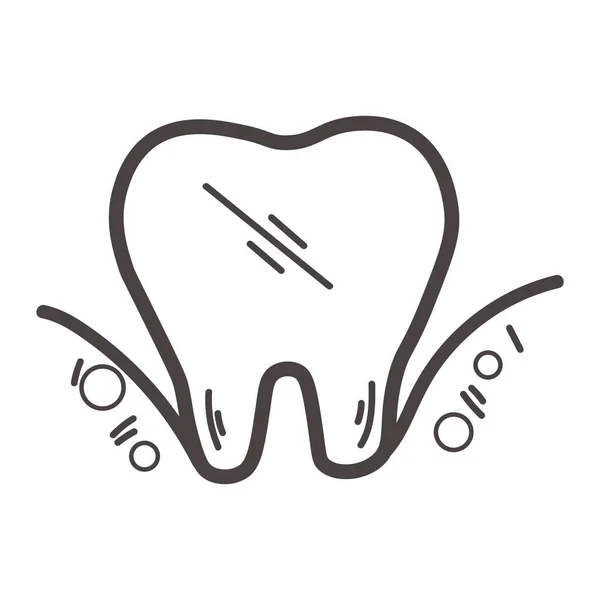 Zahn Auf Weißem Hintergrund Paradontose Konzept — Stockvektor