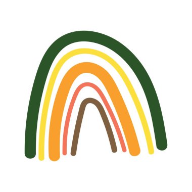 Beyaz arkaplanda güzel gökkuşağı