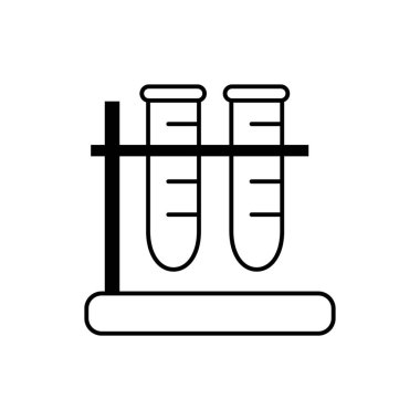 Beyaz arkaplanda laboratuvar test tüpleri