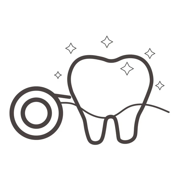 Zahnseide Und Zahnseide Auf Weißem Hintergrund — Stockvektor