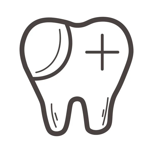 Ill Tooth White Background — Stockvektor