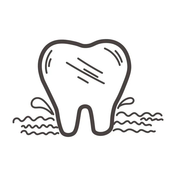 Beyaz Arka Planda Diş Kanlı Sakız — Stok Vektör