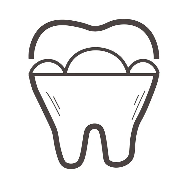 Ill Tooth White Background — Stok Vektör